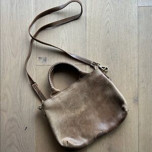 ROOTS Light Brown Leather Women's Bag